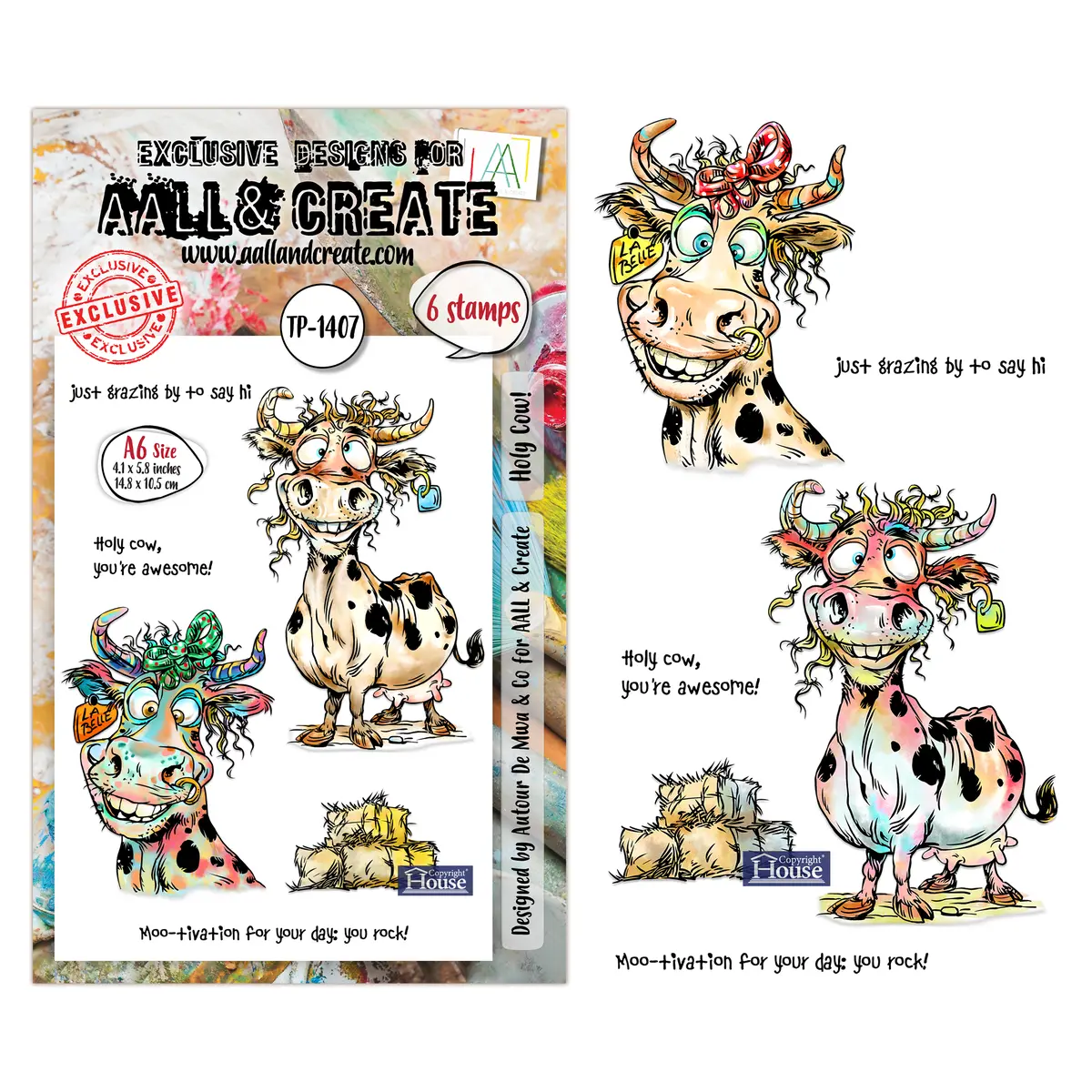 Aall And Create - A6 Stamp Sets - Holy Cow! 1