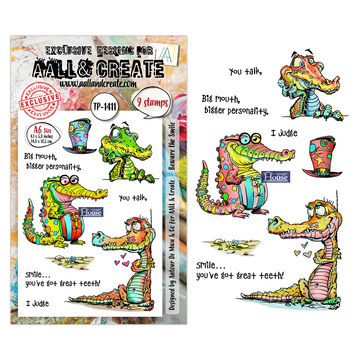 Aall And Create - A6 Stamp Sets - Beware The Smile 1