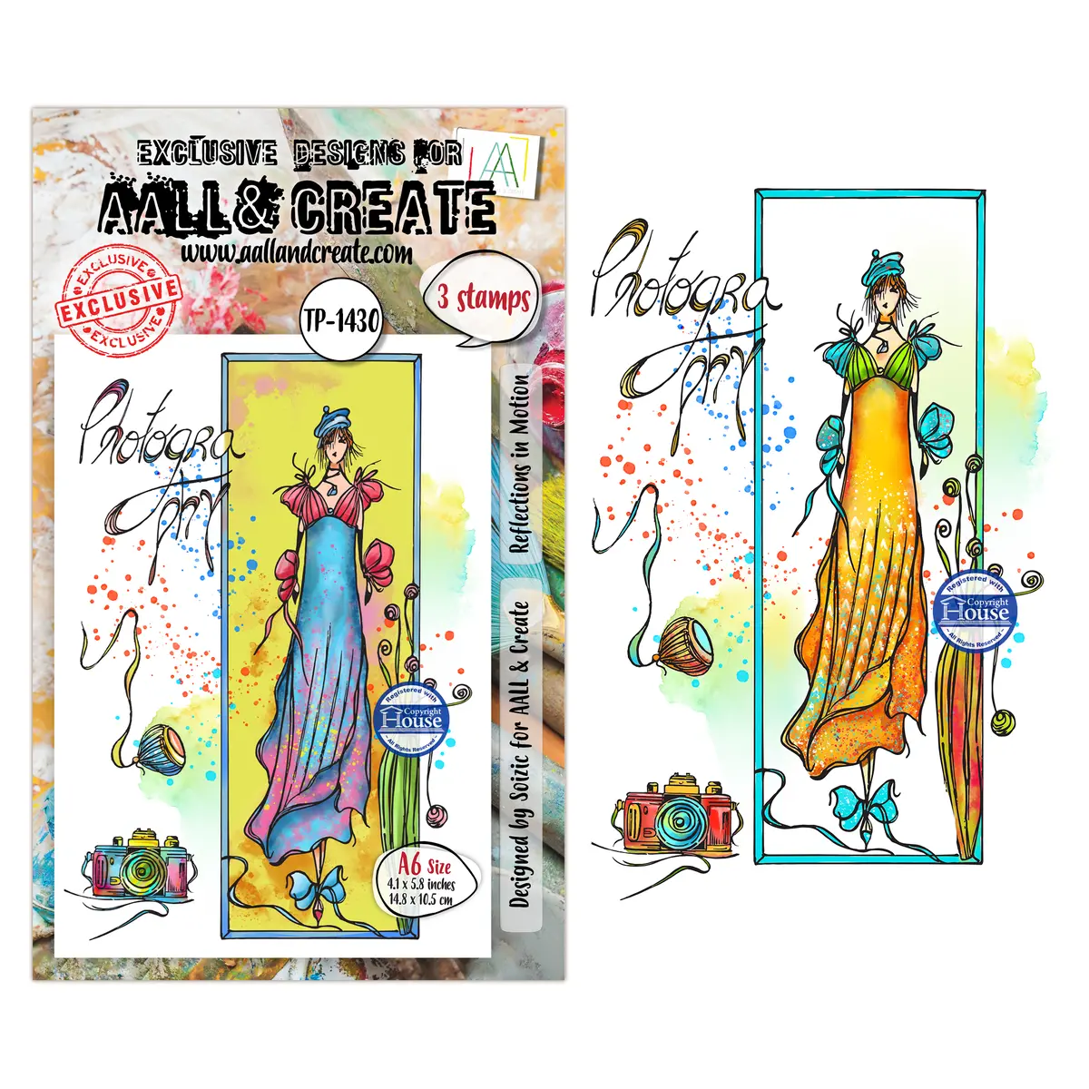 Aall And Create - A6 Stamp Sets - Reflections In Motion 1