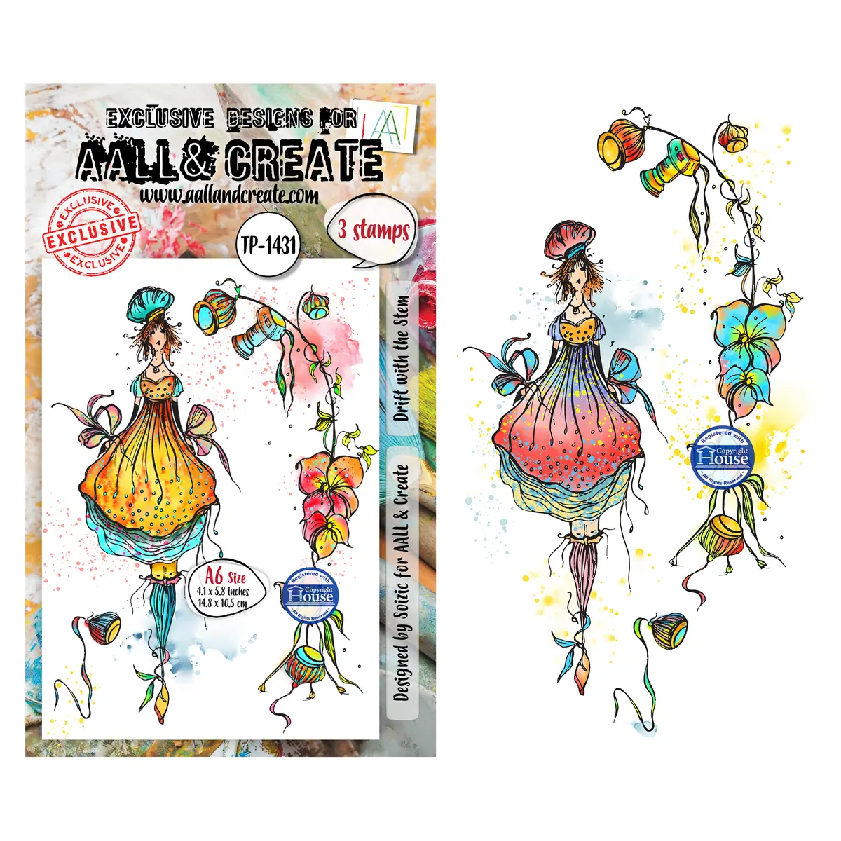 Aall And Create - A6 Stamp Sets - Drift With The Stem 1