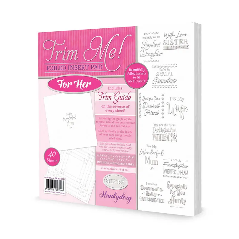 Trim Me! Foiled Insert Pad - For Her - Silver 1