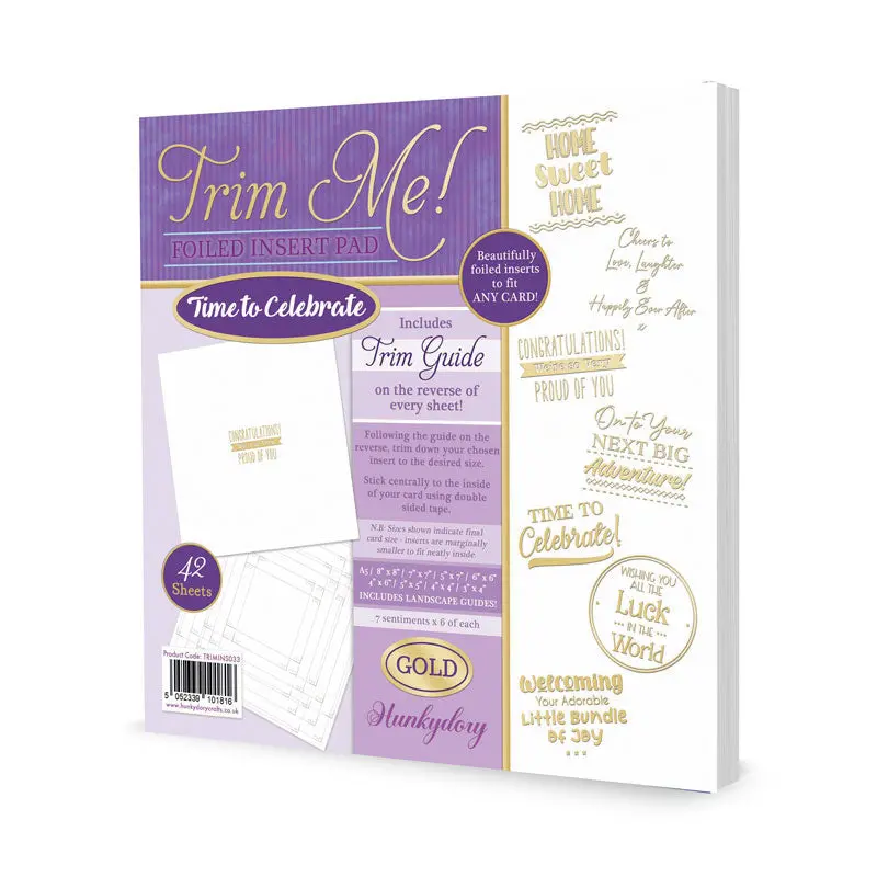 Trim Me! Foiled Insert Pad - Time To Celebrate - Gold 1