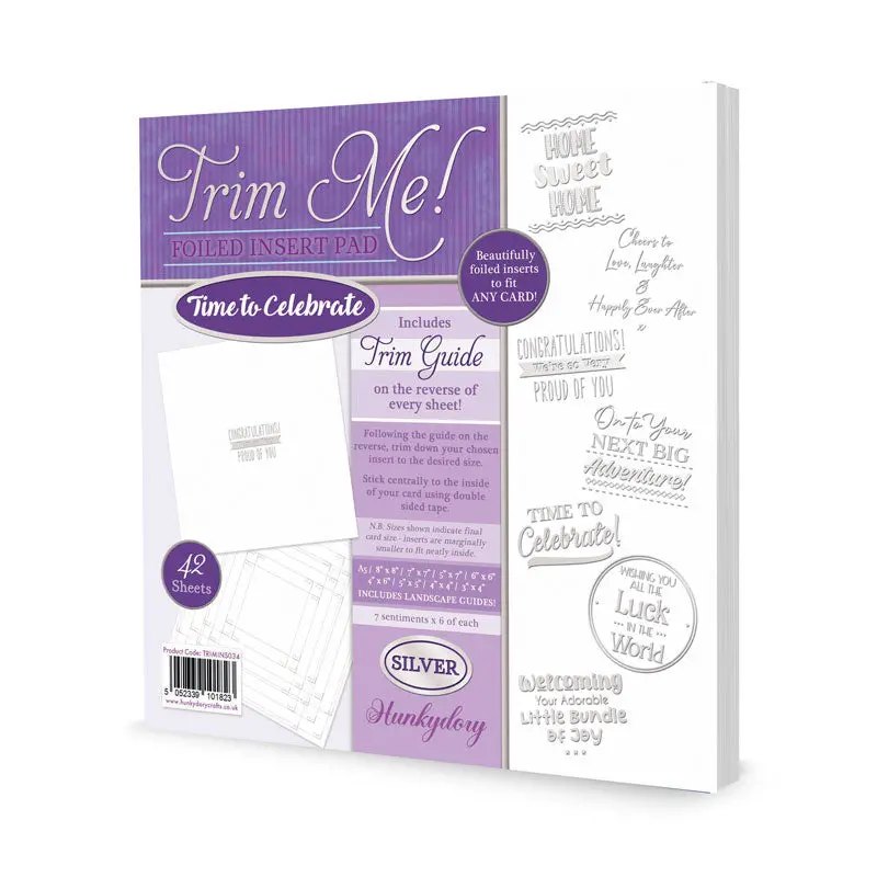Trim Me! Foiled Insert Pad - Time To Celebrate - Silver 1
