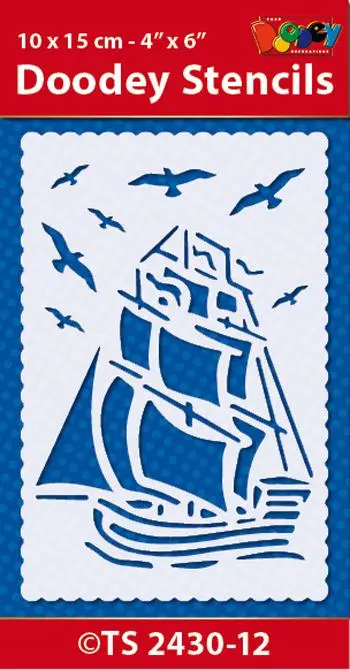 Stencil 10X15 Cm Sailing Boat 1