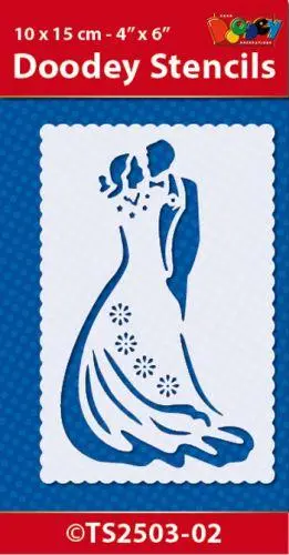 Stencil 10X15 Cm Wedding Couple (2) 1