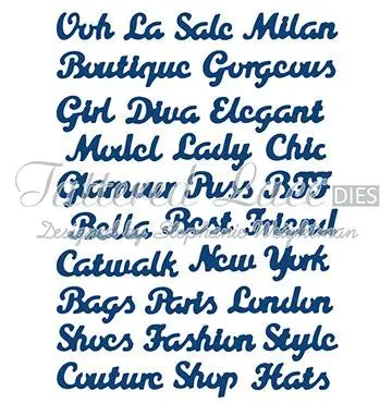 Tattered Lace Die - Fashion Sentiments 1