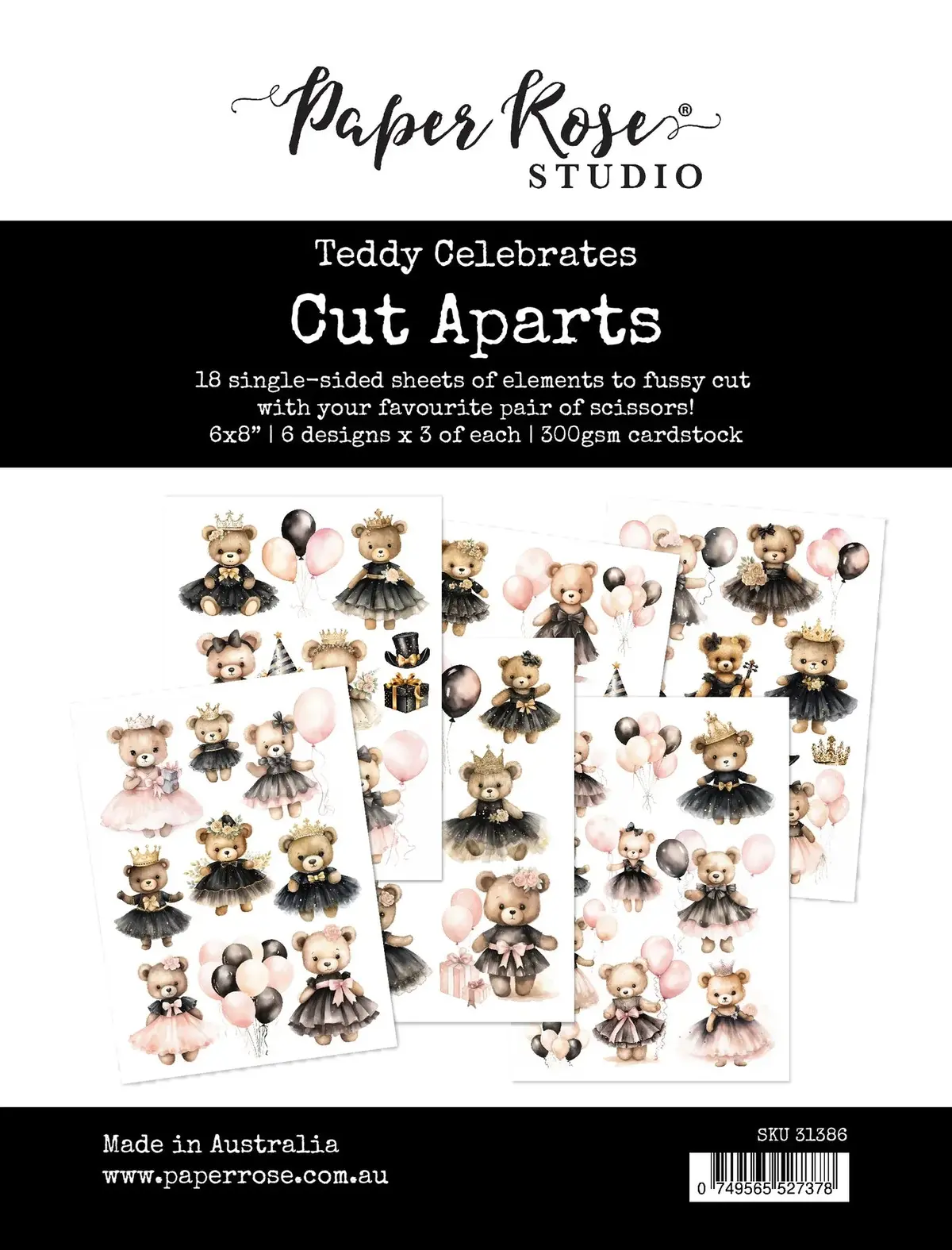 Teddy Celebrates Cut Aparts Paper Pack 31386 1