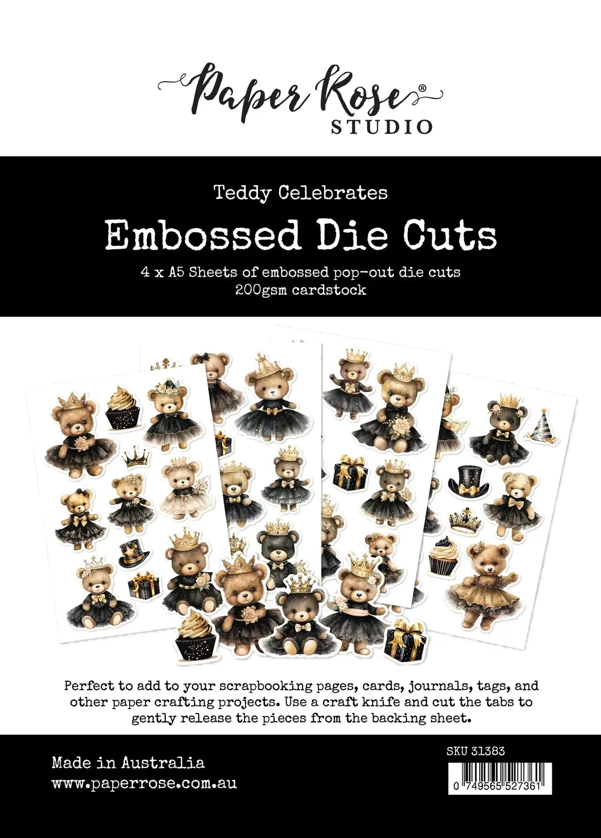 Teddy Celebrates Embossed Die Cuts 31383 1