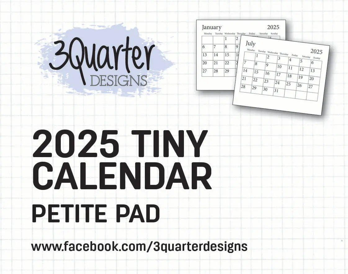 3Quarter Designs Mini Calendar 2025 1