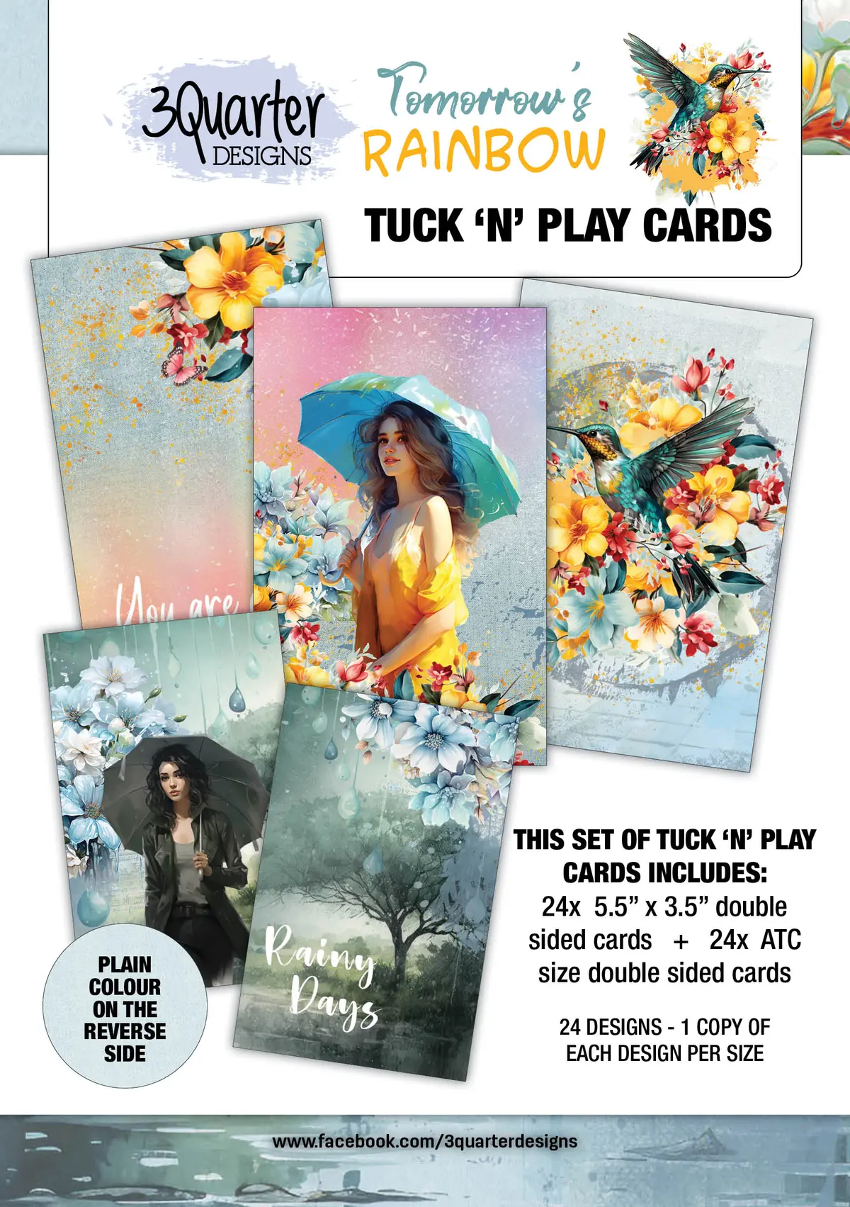 3Quarter Designs Tomorrow's Rainbow - Tuck N Play Cards 1