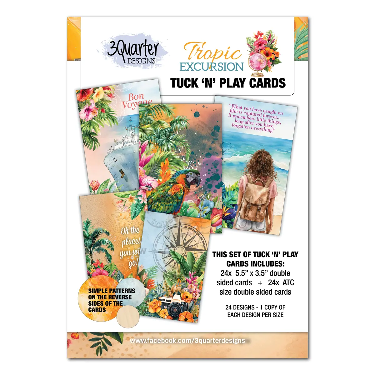 3Quarter Designs Tropic Excursion - Tuck N Play Cards 1