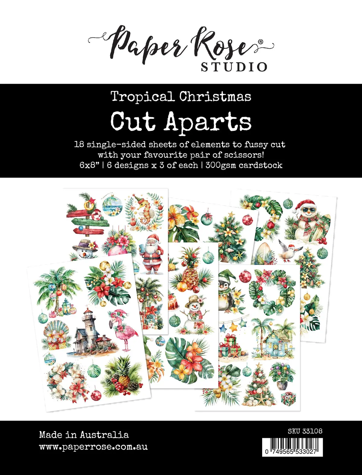 Tropical Christmas Cut Aparts Paper Pack 33108 1