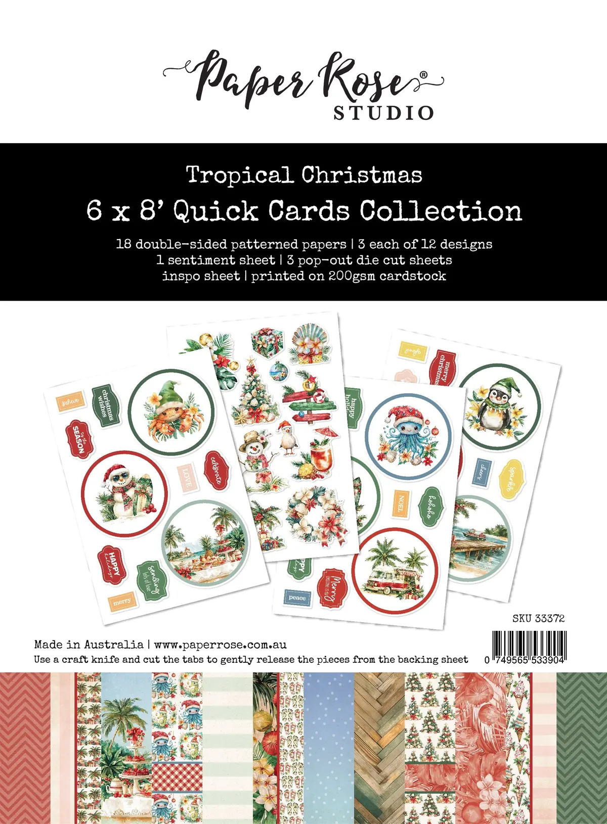 Tropical Christmas 6X8" Quick Cards Collection 33372 1