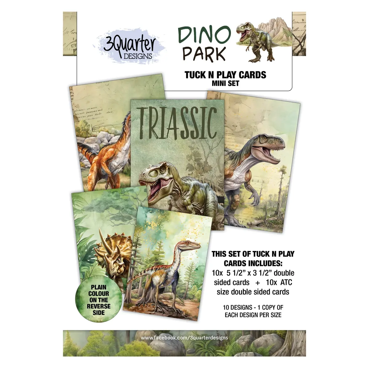3Quarter Designs Dino Park Tuck N Play Cards Mini Set 1