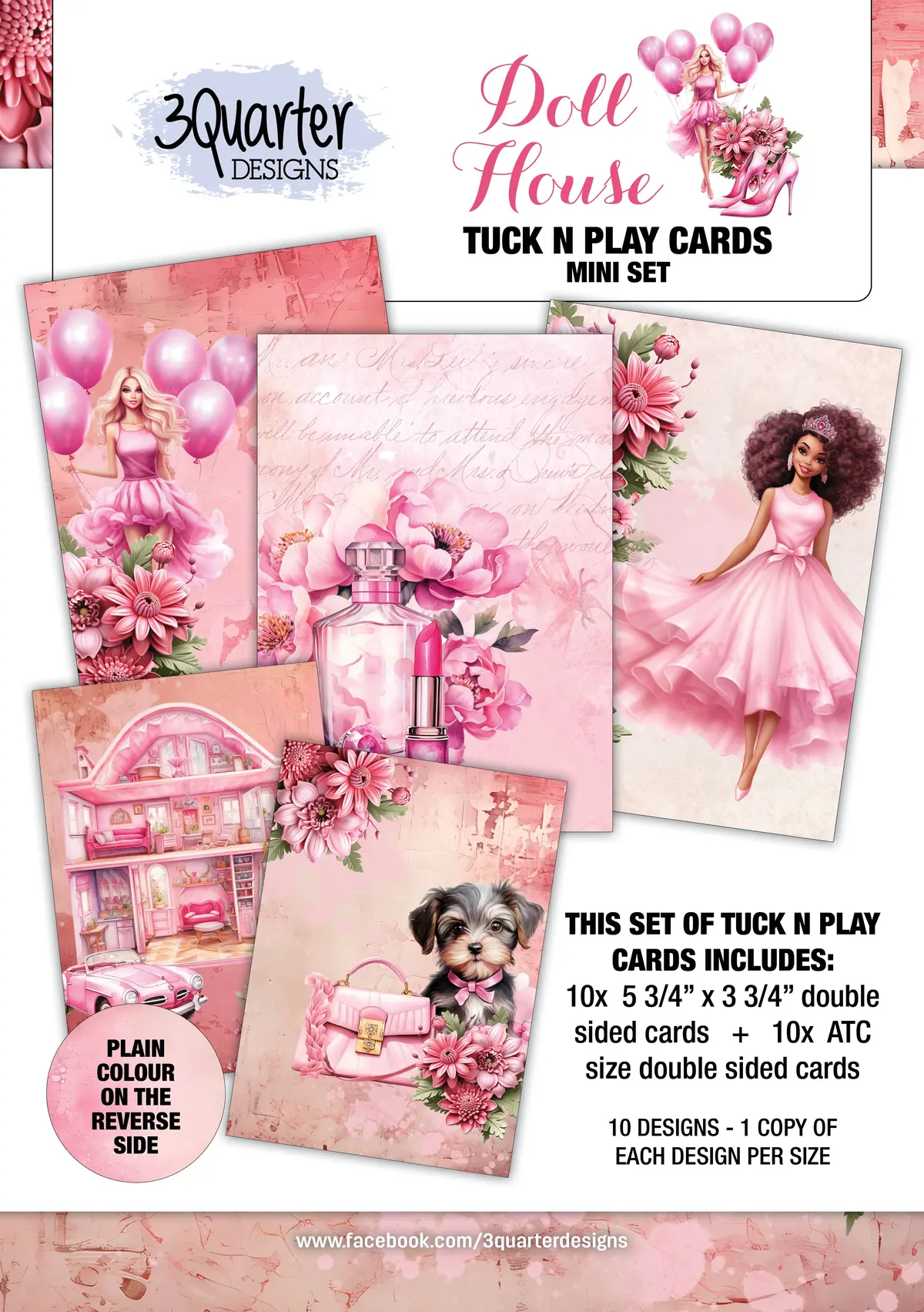 3Quarter Designs Doll House Tuck N Play Cards Pack Mini Set 1