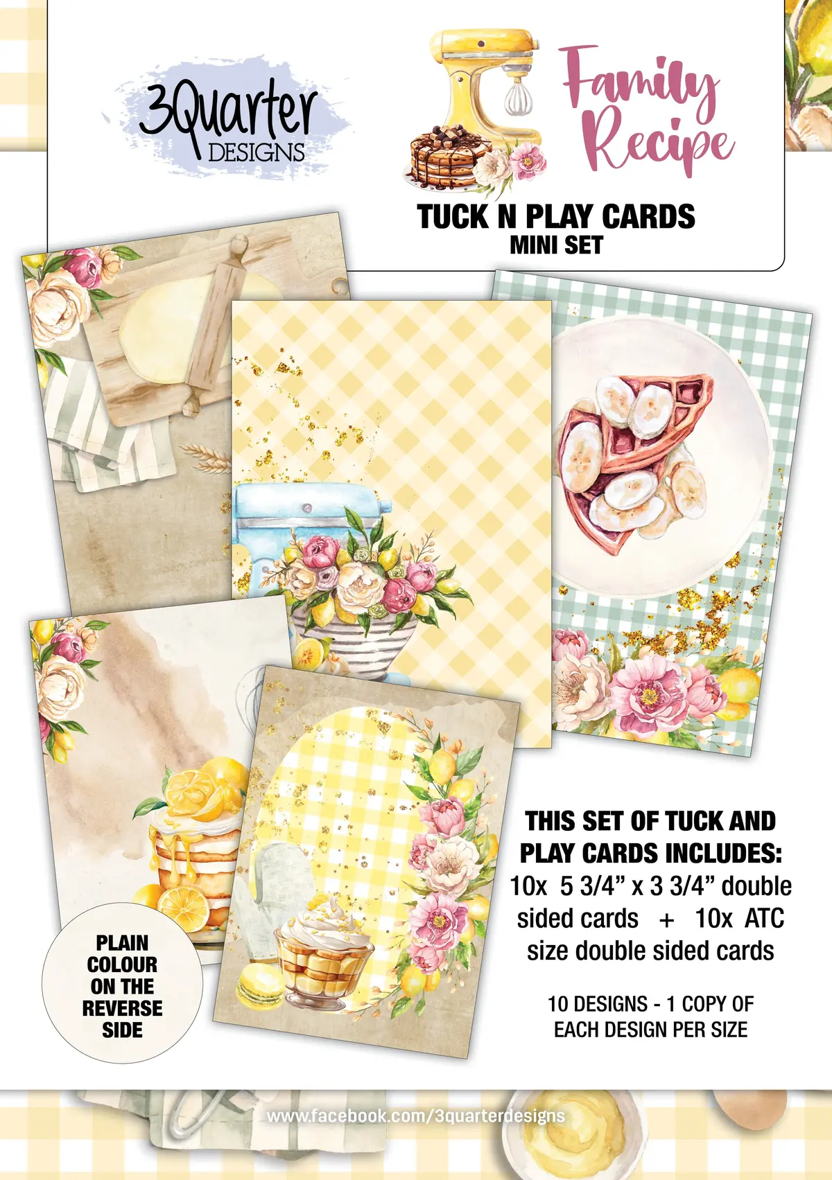 3Quarter Designs Family Recipe Tuck N Play Cards Pack Mini Set 1