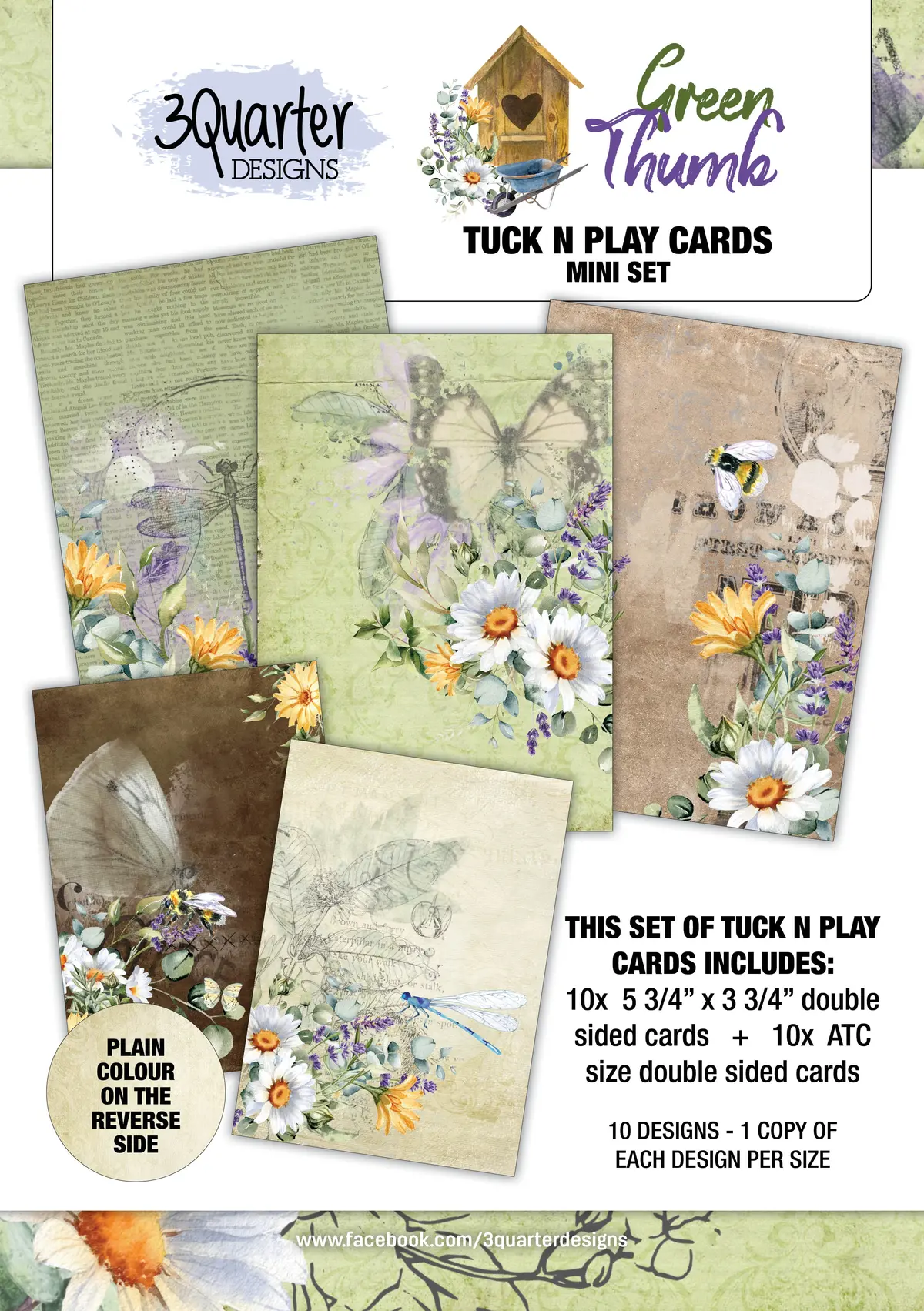 3Quarter Designs Green Thumb Tuck N Play Cards Pack Mini Set 1