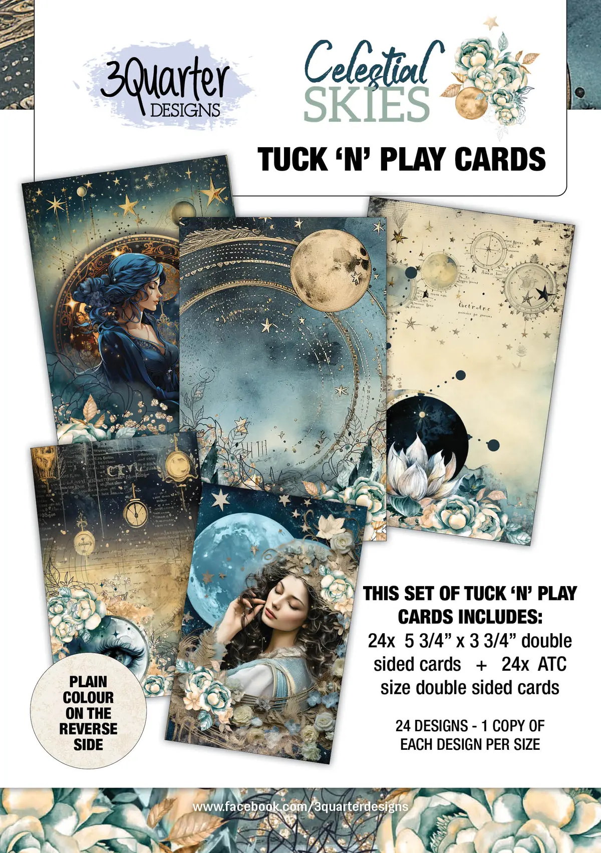 3Quarter Designs Celestial Skies - Tuck N Play Cards 1