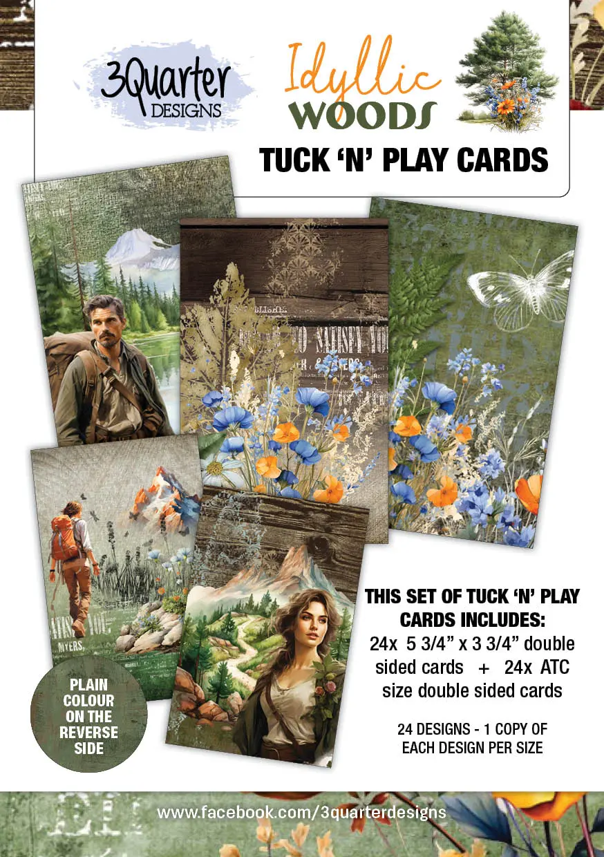 3Quarter Designs Idyllic Woods - Tuck N Play Cards 1