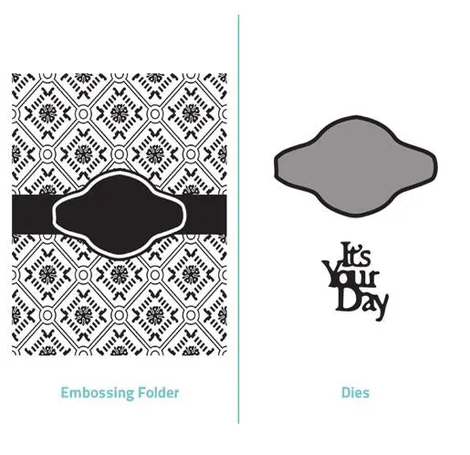 Embossing Folder  2 In 1 Set - Its Your Day 1