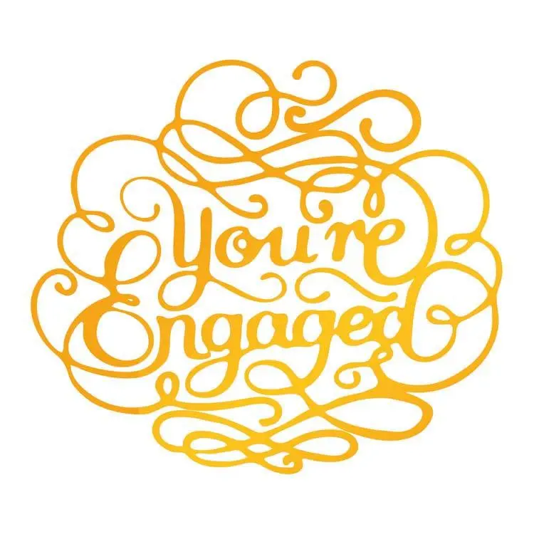 Ultimate Crafts Hotfoil Stamp - You're Engaged 1