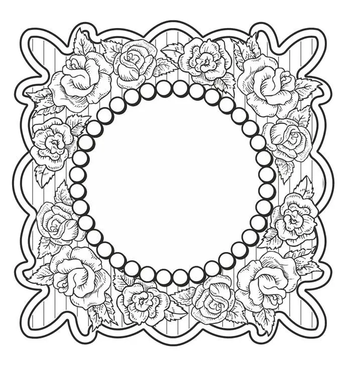 Retro Roses Stamp 1