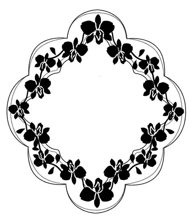 Sue Wilson - Black Orchid Precut Rubber Stamp 1