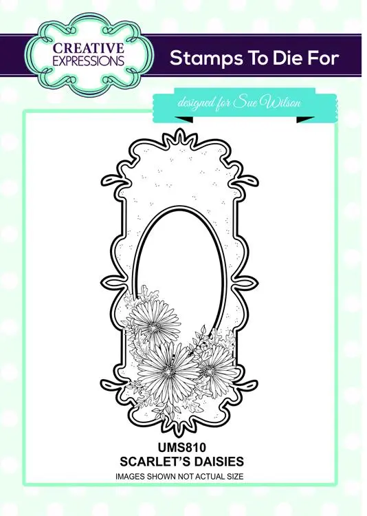 Creative Expressions Scarlet's Daisies Pre Cut Stamp 1