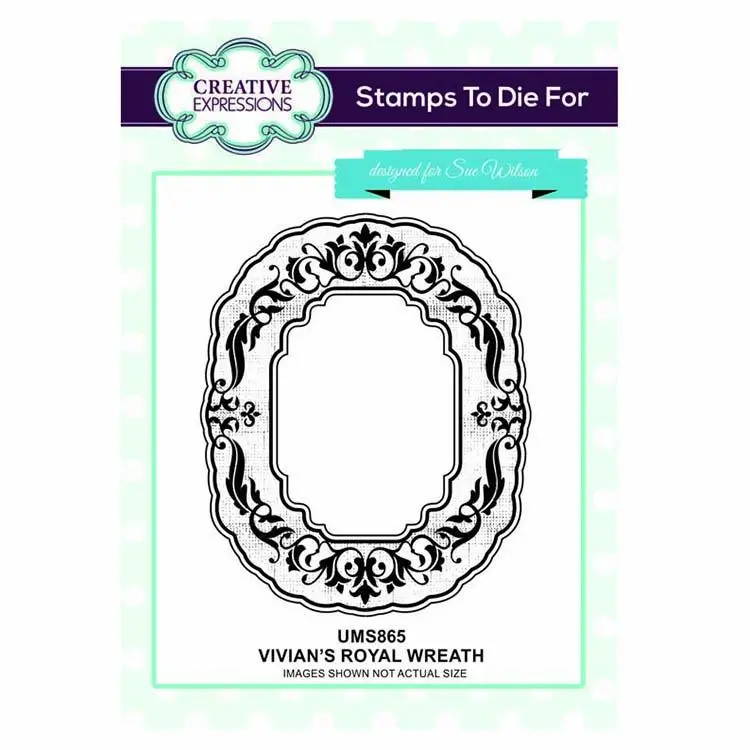 Creative Expressions Stamps To Die For Vivian's Royal Wreath Pre Cut Stamp 1