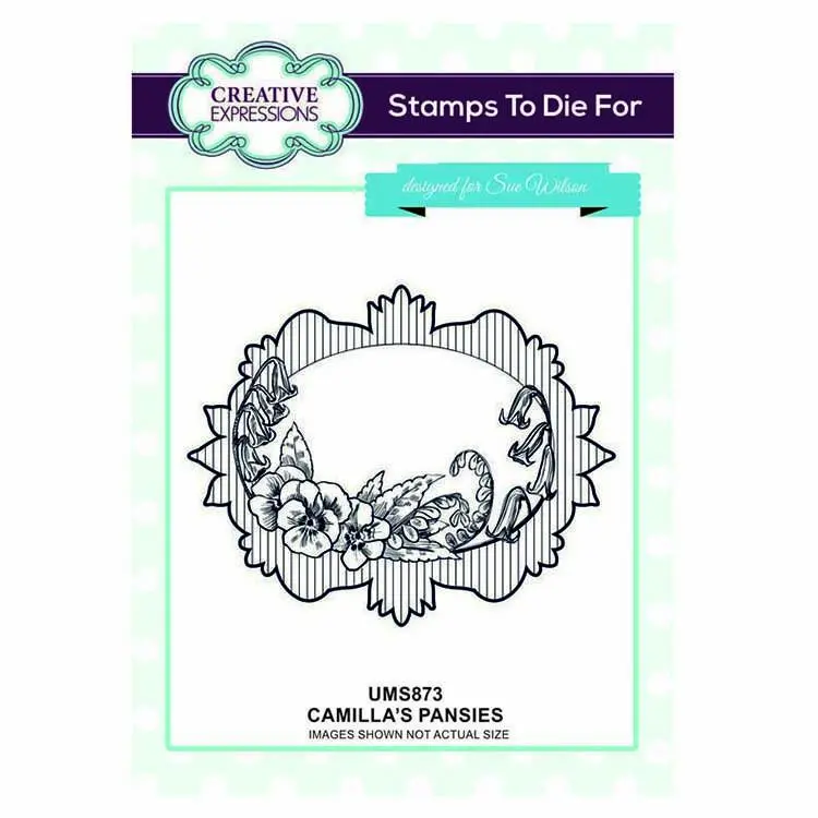 Creative Expressions Stamps To Die For Camilla's Pansies Pre Cut Stamp 1