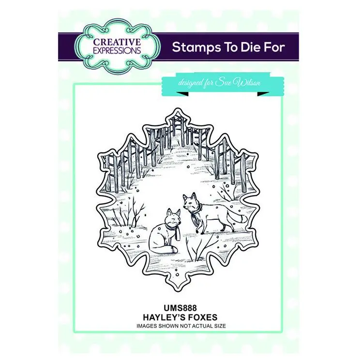 Hayley's Foxes Pre Cut Stamp 1
