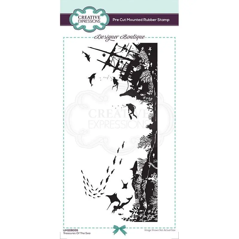Creative Expressions Designer Boutique Collection Treasures Of The Sea Dl Pre Cut Rubber Stamp 1