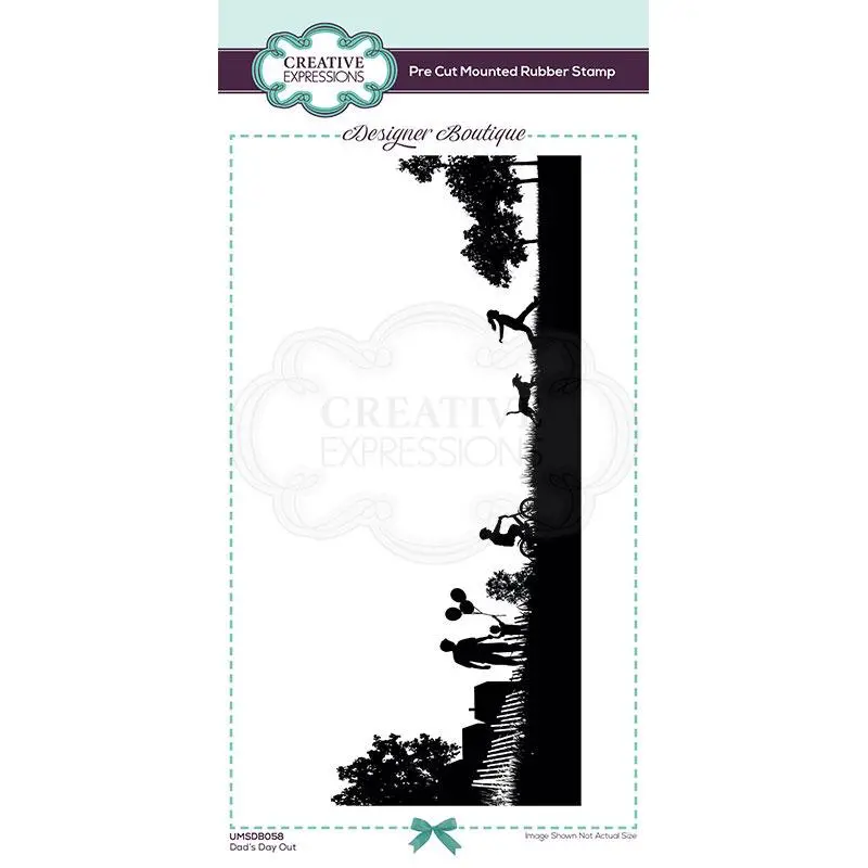 Creative Expressions Designer Boutique Collection Dad's Day Out Dl Pre Cut Rubber Stamp 1