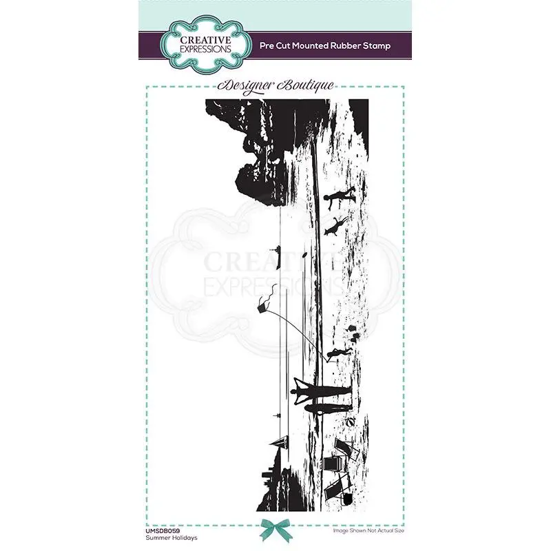 Creative Expressions Designer Boutique Collection Summer Holiday's Dl Pre Cut Rubber Stamp 1