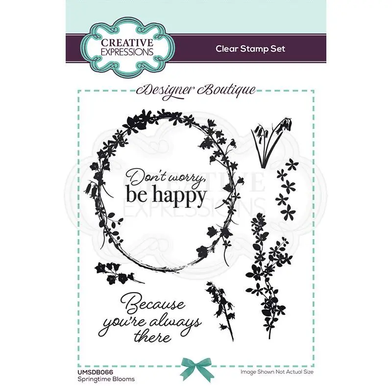 Creative Expressions Designer Boutique Collection Springtime Blooms A6 Clear Stamp Set 1
