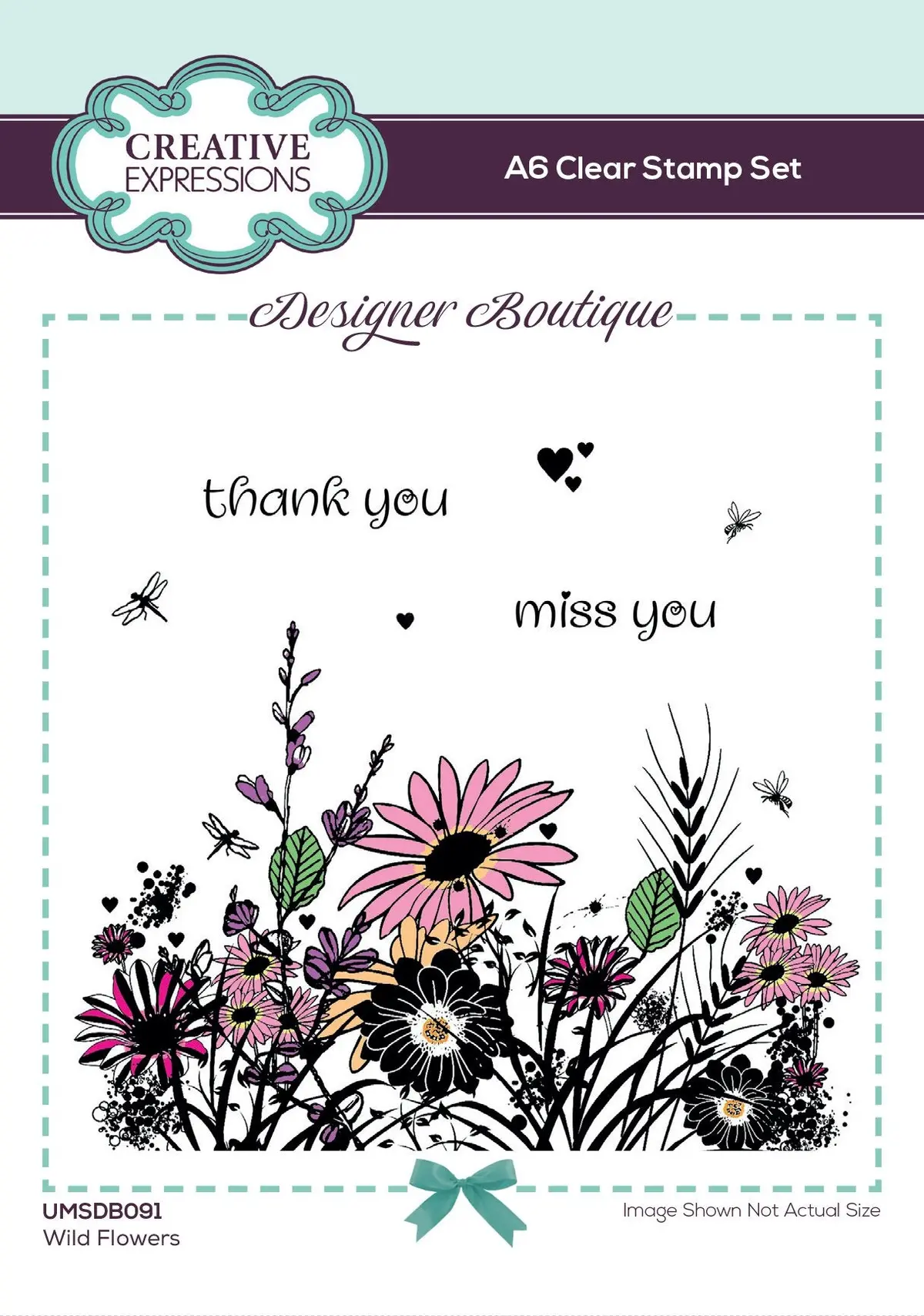 Creative Expressions Designer Boutique Woodland Walk Collection Wild Flowers A6 Clear Stamp Set 1