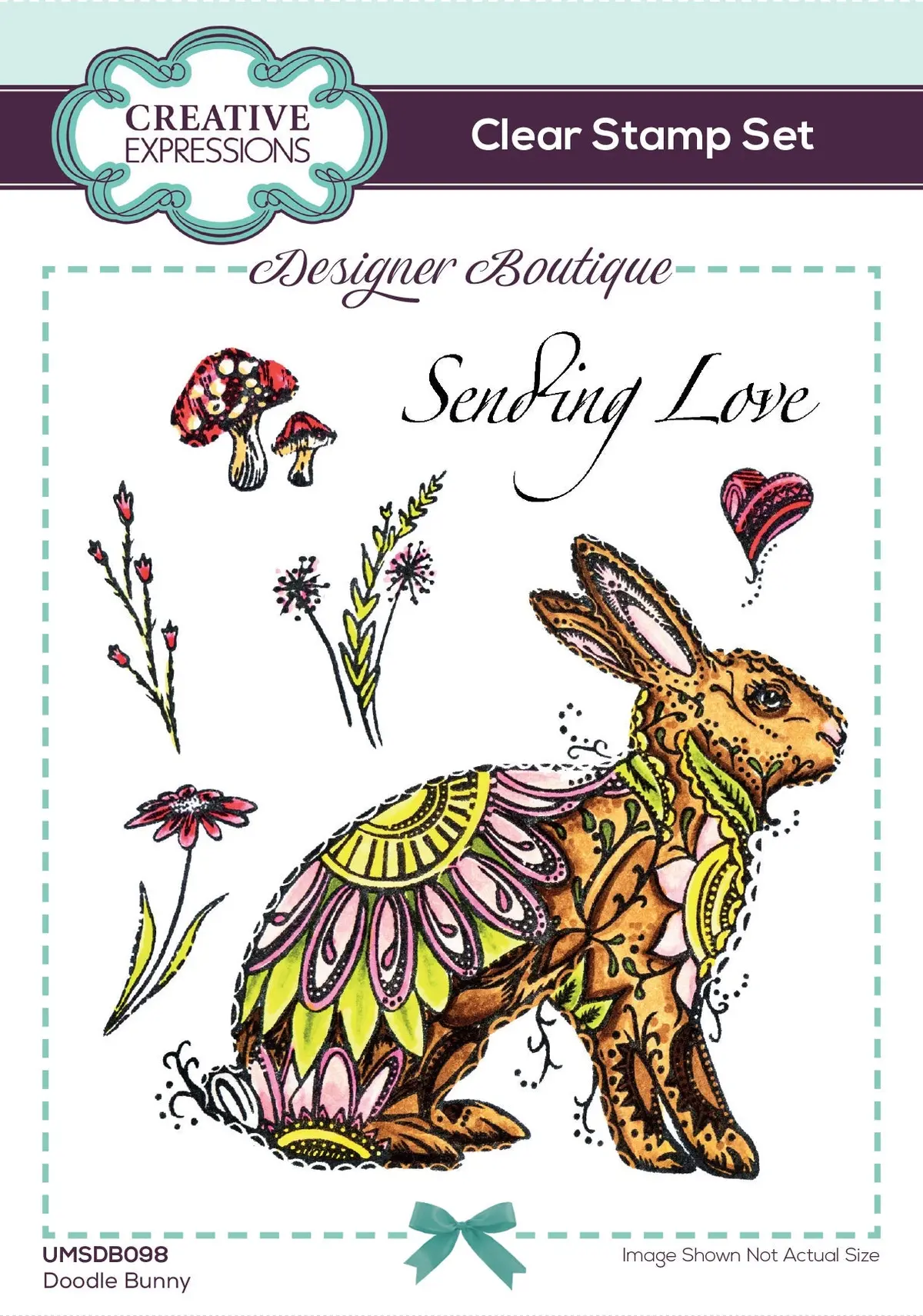 Creative Expressions Designer Boutique Doodle Bunny 6 In X 4 In Clear Stamp Set 1