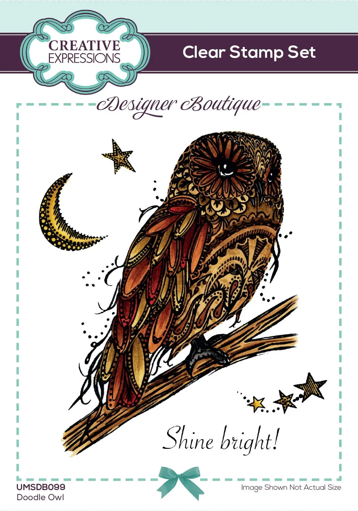 Creative Expressions Designer Boutique Doodle Owl 6 In X 4 In Clear Stamp Set 1