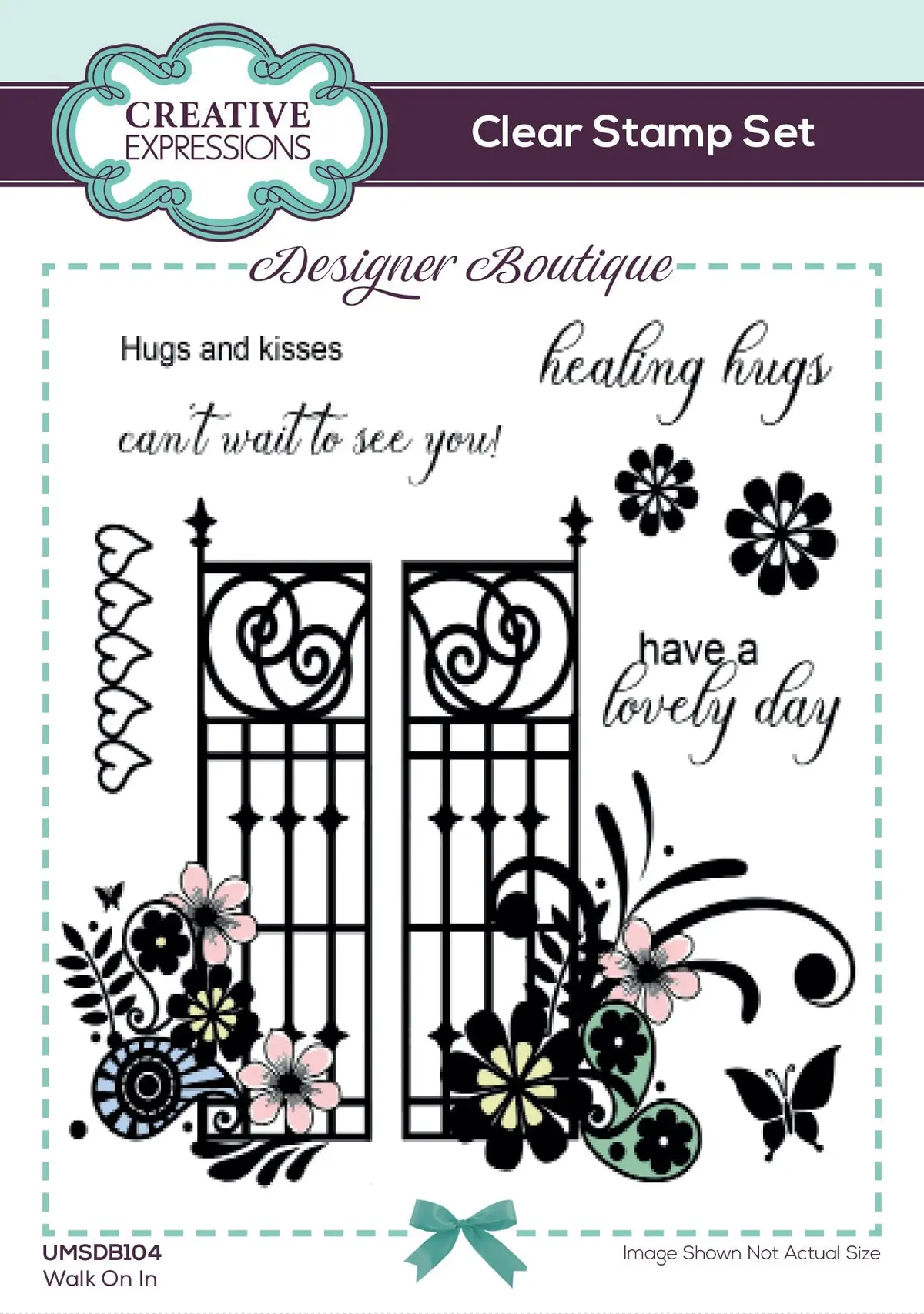 Creative Expressions Designer Boutique Walk On In 6 In X 4 In Clear Stamp Set 1