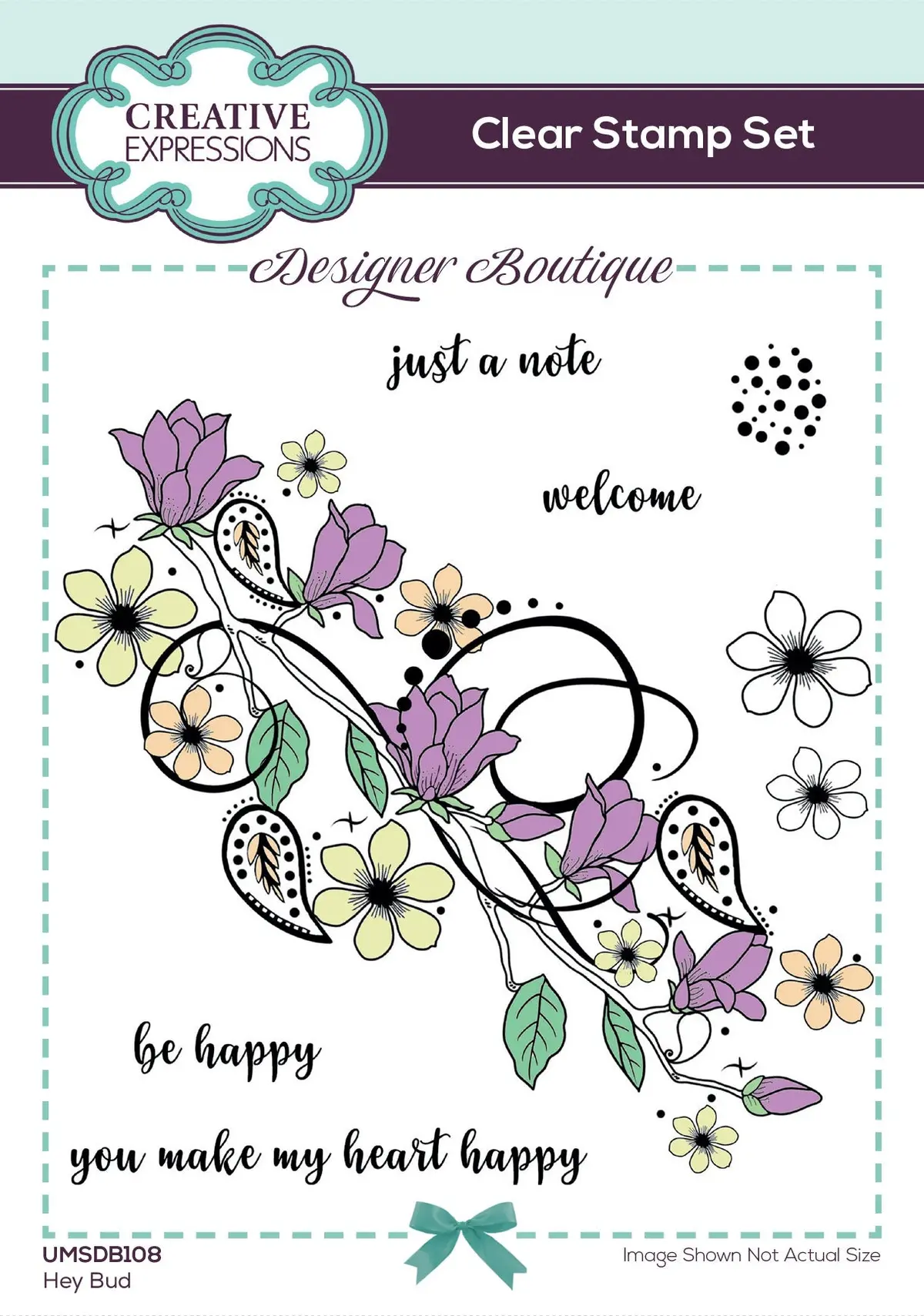 Creative Expressions Designer Boutique Hey Bud 6 In X 4 In Clear Stamp Set 1
