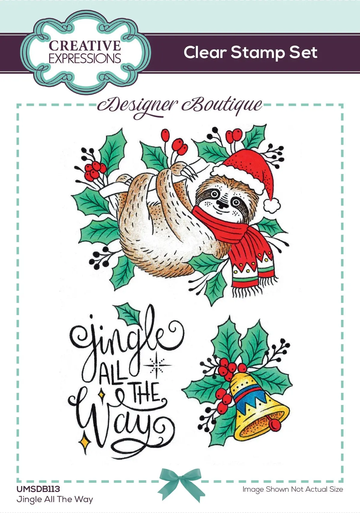 Creative Expressions Designer Boutique Jingle All The Way 6 In X 4 In Clear Stamp Set 1