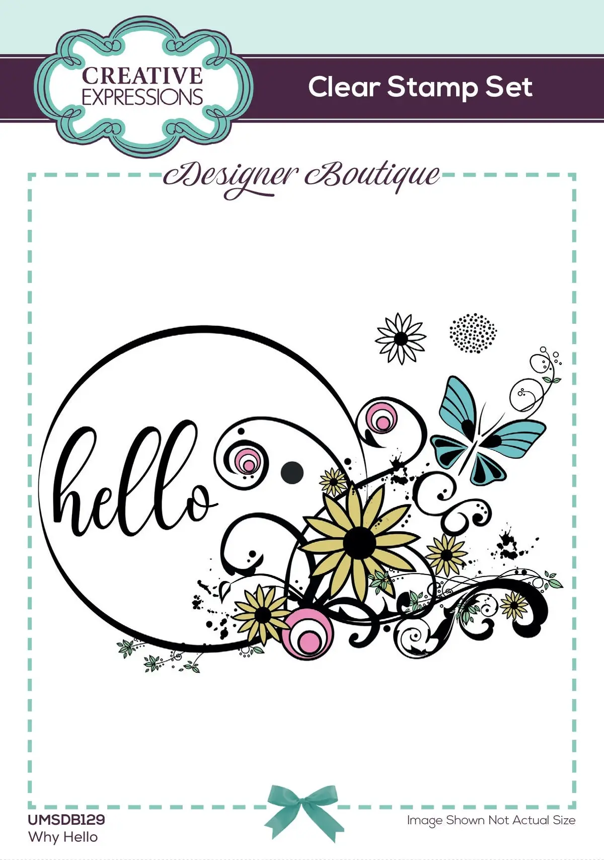 Creative Expressions Designer Boutique Why Hello  6 In X 4 In Clear Stamp Set 1