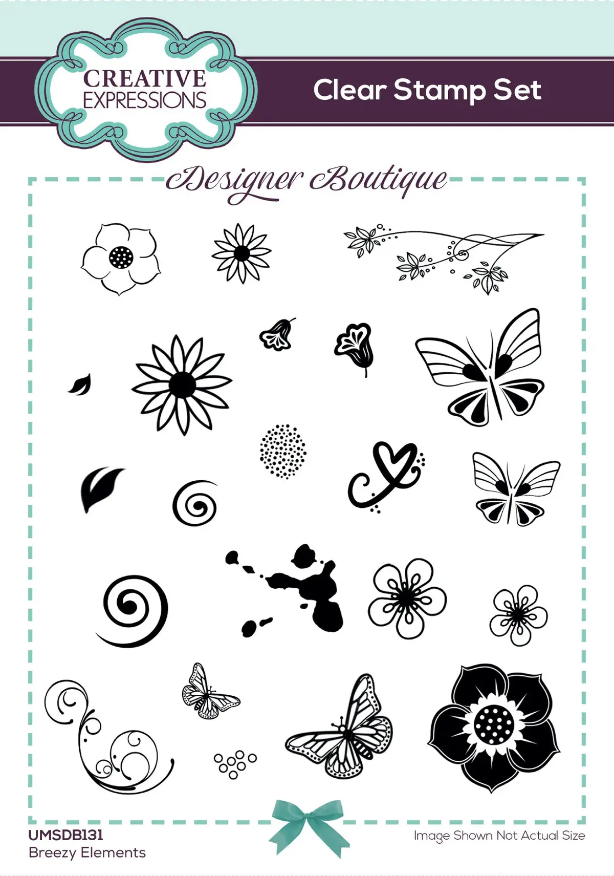 Creative Expressions Designer Boutique Breezy Elements 6 In X 4 In Clear Stamp Set 1