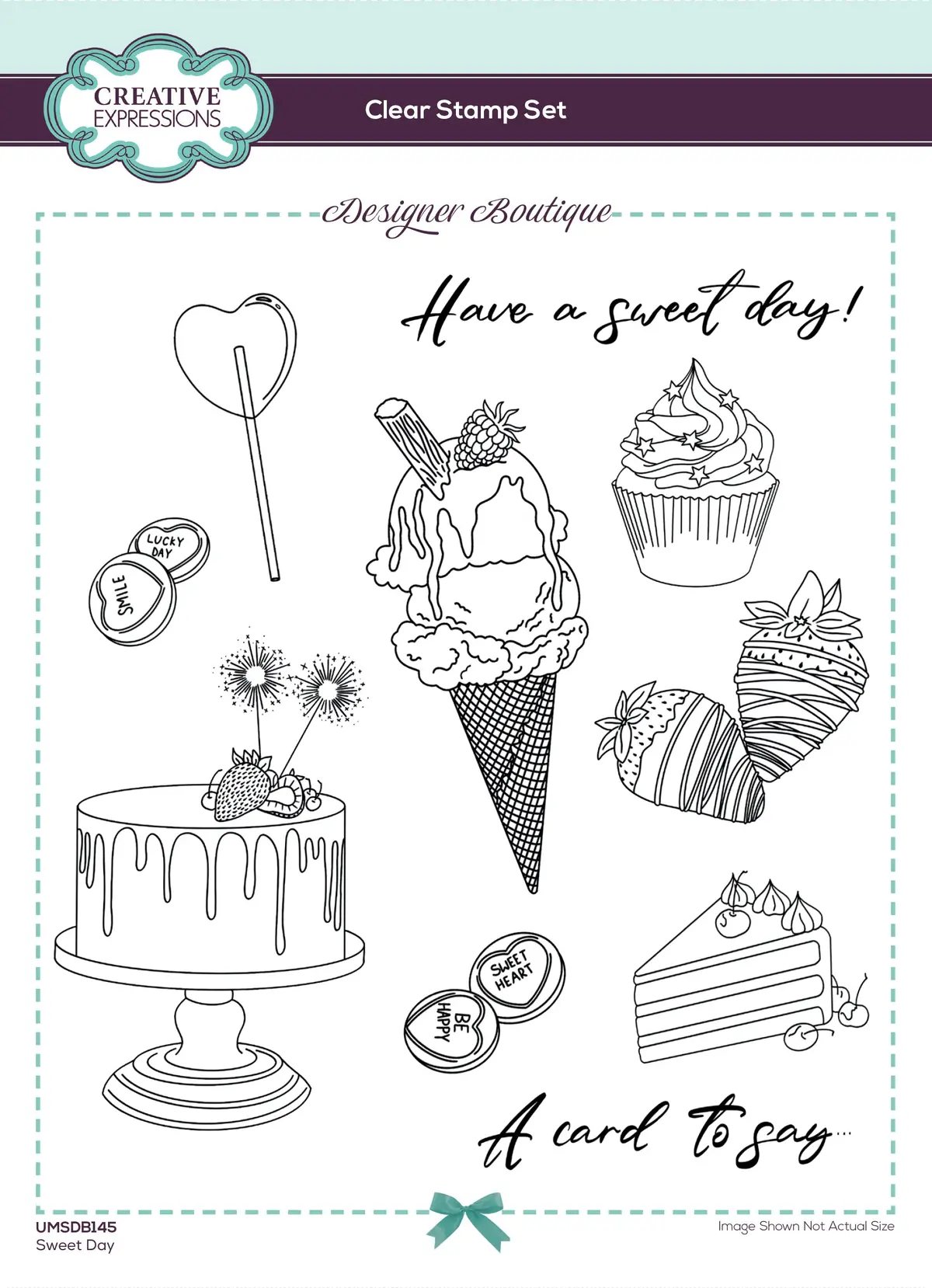 Creative Expressions Designer Boutique Sweet Day 6 In X 8 In Stamp Set 1