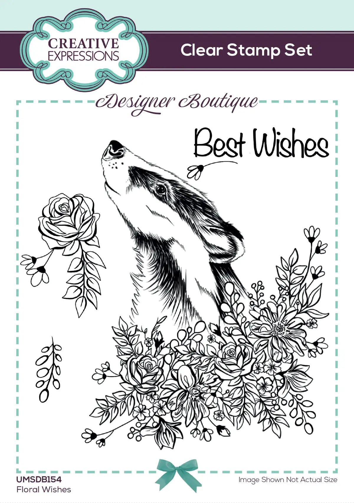 Creative Expressions Designer Boutique Floral Wishes 6 In X 4 In Stamp Set 1