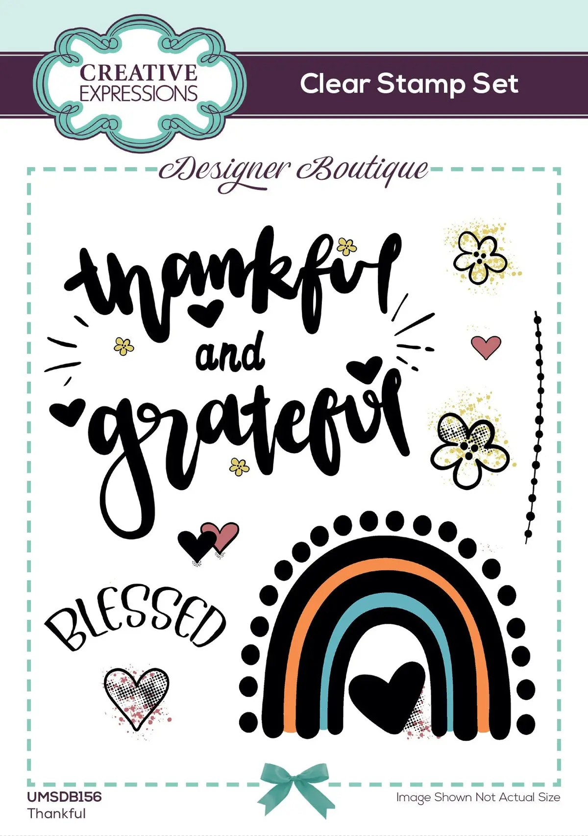 Creative Expressions Designer Boutique Thankful 6 In X 4 In Stamp Set 1