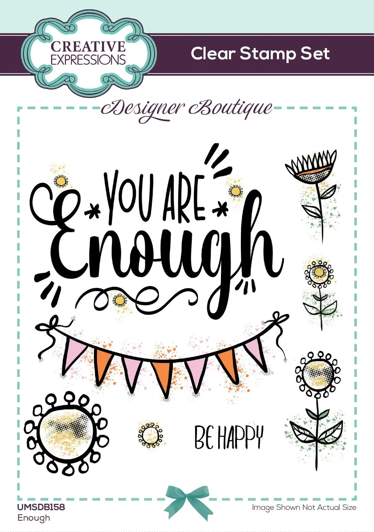 Creative Expressions Designer Boutique Enough 6 In X 4 In Stamp Set 1