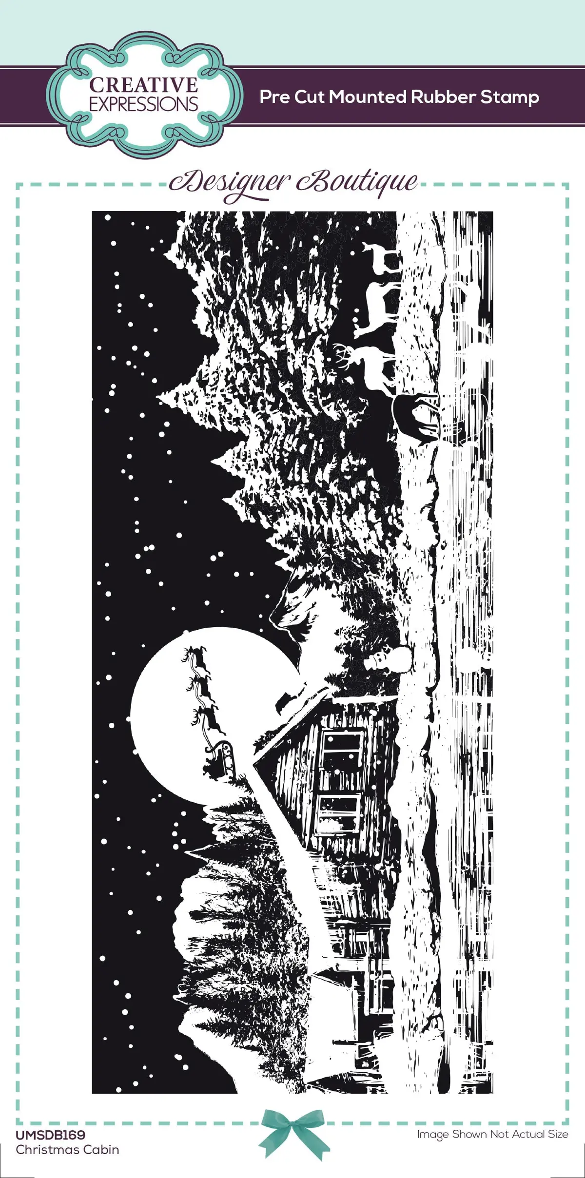 Creative Expressions Designer Boutique Christmas Cabin 4 In X 8 In Pre Cut Stamp 1