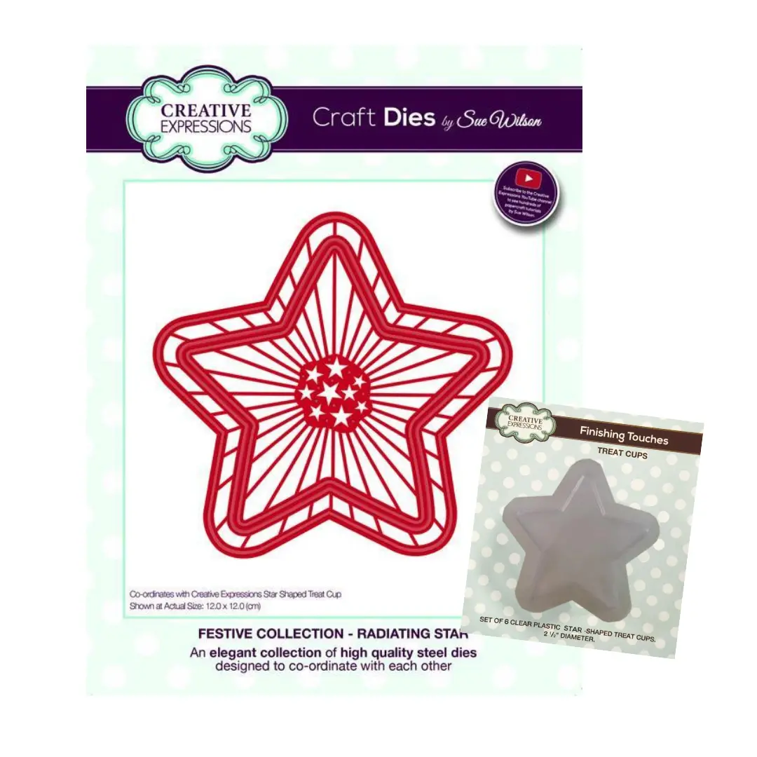 Radiating Star Die & Treat Cups Set 1