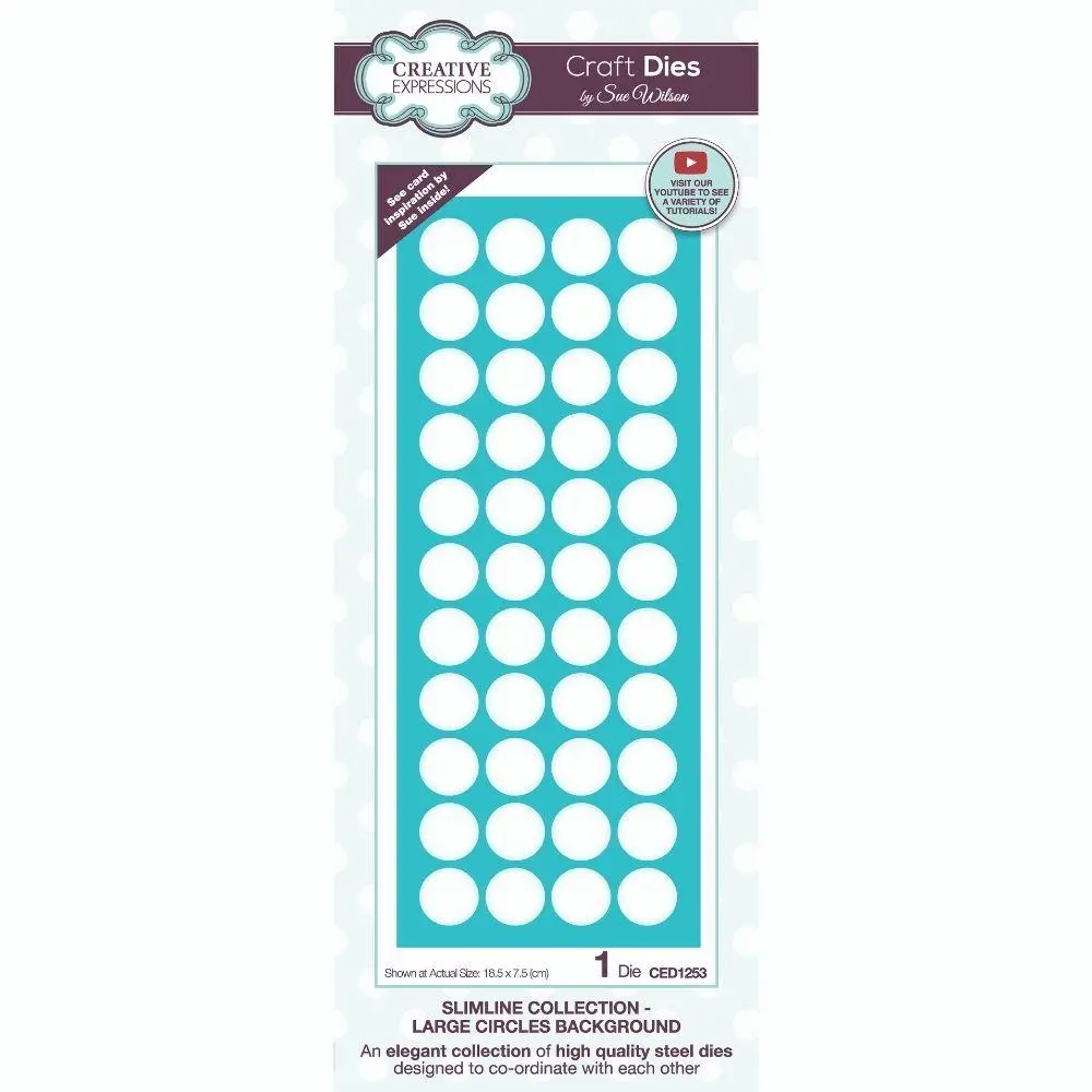 Sue Wilson Slimline Large Circles Background Craft Die 1